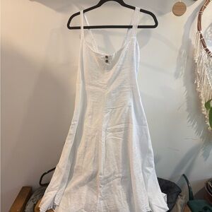 Blanc du Nil White Sundress with Button Detail
